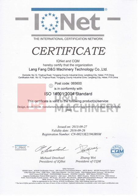 iso environment standard D&G 140012004 Environment  Machinery Standard ISO